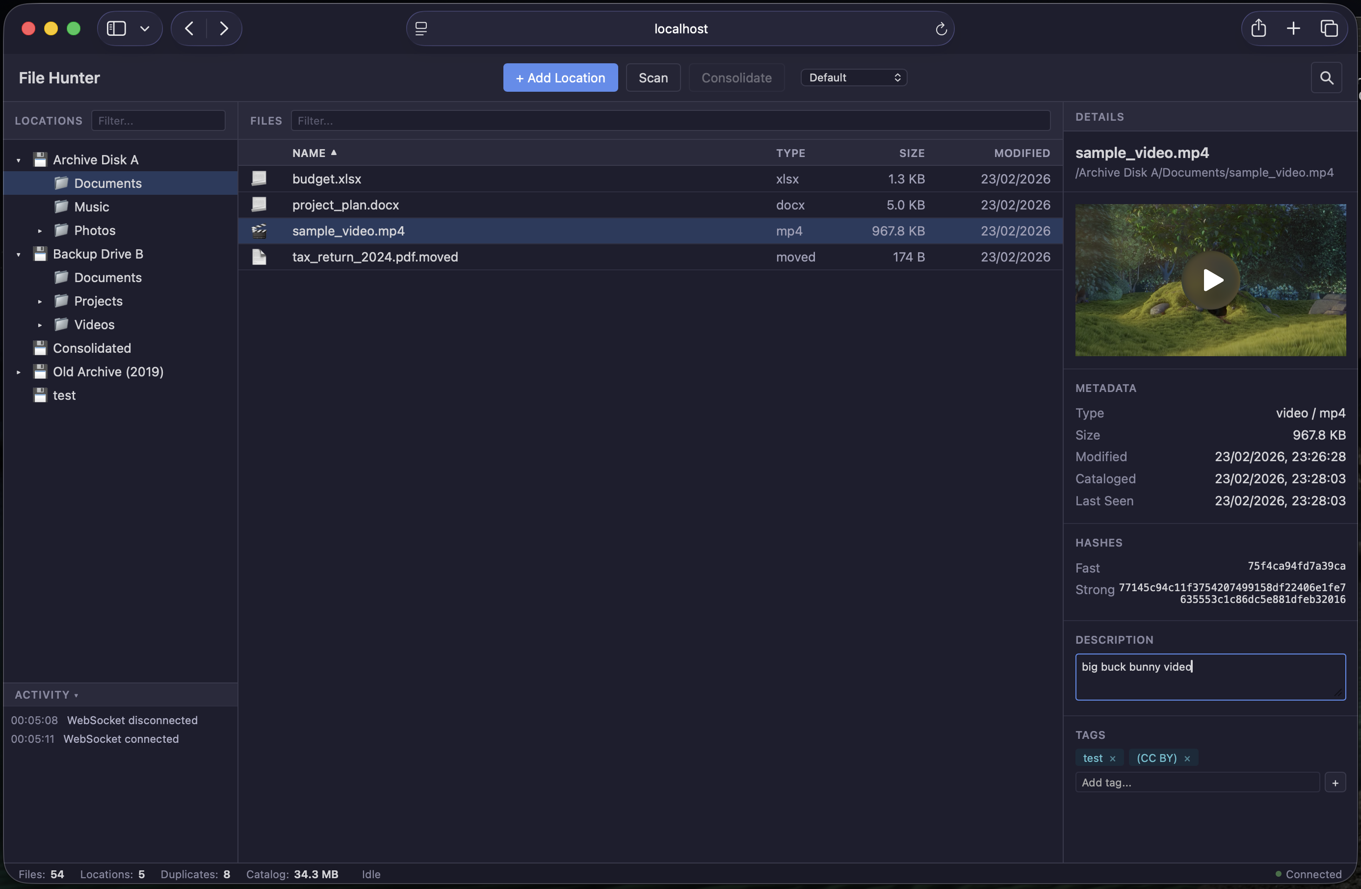 File Hunter application screenshot